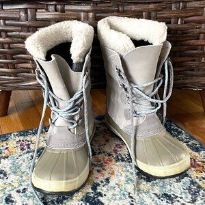 L.L. Bean Insulated Duck Winter Snow Boots Gray 284882 Waterproof Womens Sz 7M
